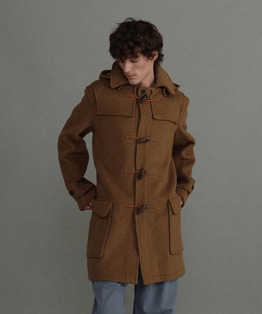 Montgomery Custom Fit Duffle Coat With Horn - Camel