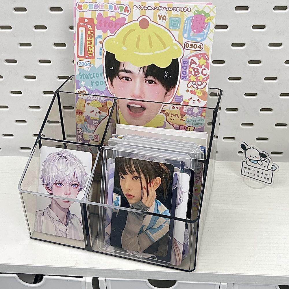 Прозрачный высококачественный настольный держатель для ручек, ящик для хранения карандашей, 5 ячеек, большая емкость, органайзер для канцелярских принадлежностей, подставка для ручек для домашнего офиса