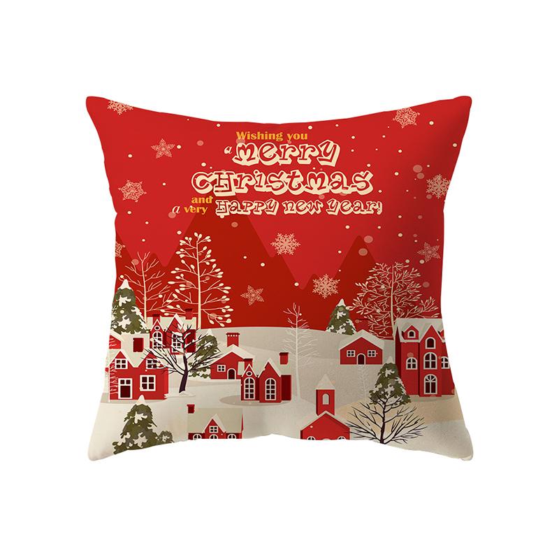 С Рождеством Санта-Клаус Снеговик с принтом наволочка для дома, гостиной, украшения дивана, подушка, наволочка