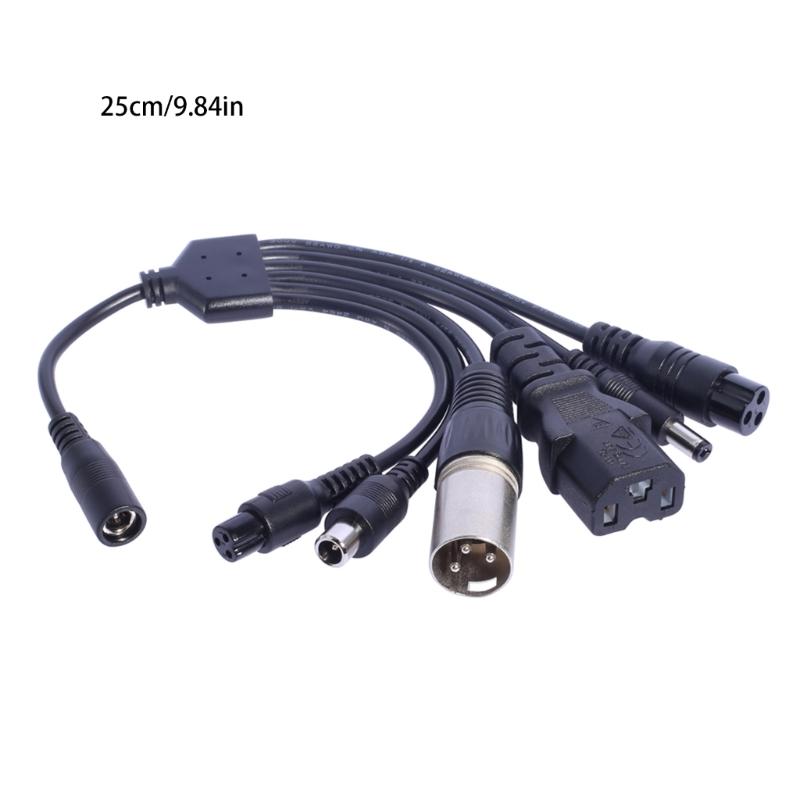 1 To 6 Electric Scooter Connectors Adapter 5.5x2.1mm Female To 8016 Male and 5.5x2.5mm for Stable Charging Cord