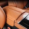 Накладка на крышку подлокотника центральной консоли для Mercedes Benz S Maybach Class W223 S350 S450 S500 Кожаная противоцарапающая подушка подлокотника