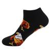 Men's Quality Business Ankle Socks Casual Novelty Graffiti Food Geometric Lattice Colorful Summer Happy Combed Cotton Short Sock