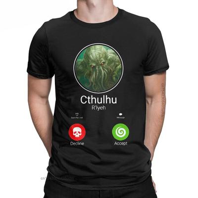 Мужская футболка «Зов Ктулху Лавкрафта», хлопковая уличная одежда Camisa, футболки с круглым воротником для отдыха, Harajuku, одежда унисекс, футболка