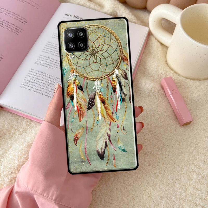 Чехол для телефона Dream Catcher Feather Wolf для Samsung Galaxy A54 A34 A14 A13 A53 A33 A73 A51 A71 A12 A22 A32 A52 A72 A52S