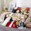 3D Anime Tokyo Revengers Printed Blanket Portable Breathable Warm Bedding Travel Blanket#(4)