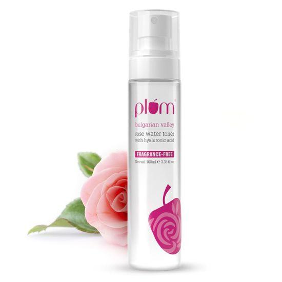 Plum Bulgarian Valley Rose Water Toner For Face | Bulgarian Rose Extracts | Alcohol-Free | Soft Spray Format | All Skin Types | 100 Ml