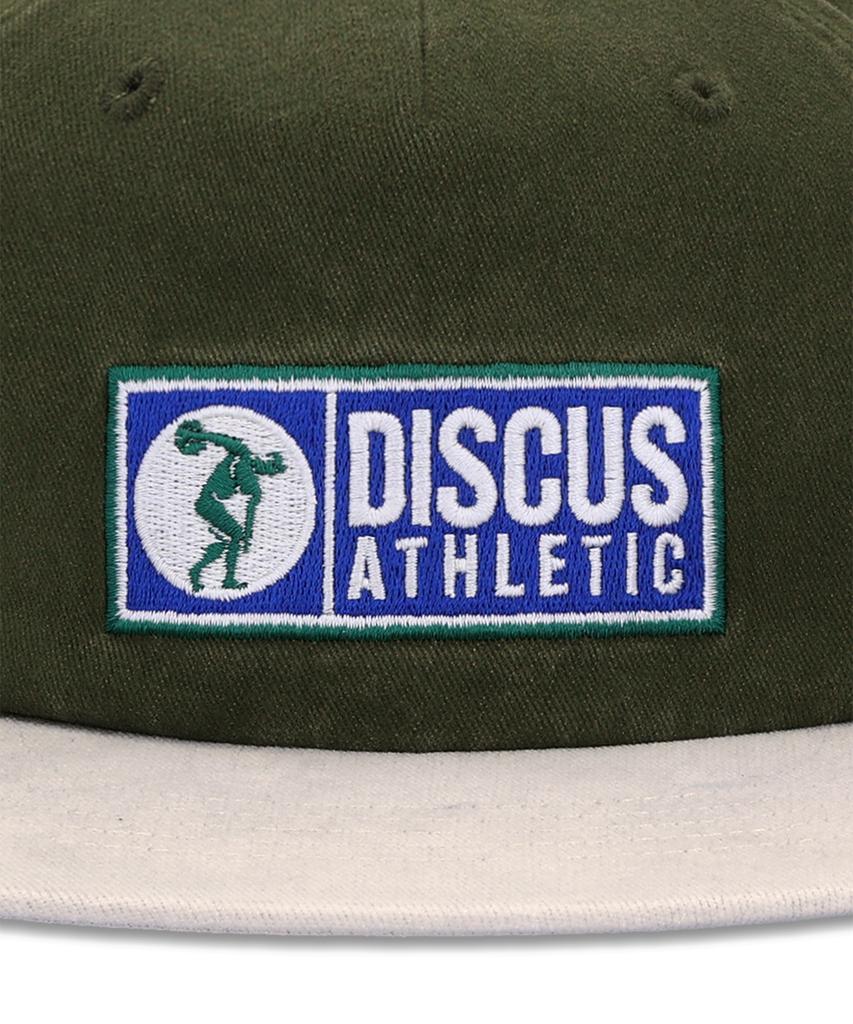 Кепка-бейсболка DISKUS ATHLETIC с логотипом, 5-панельная, хаки