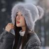 Hat Women's Winter Fleece Thickened Wool Hat Knitted Ear Protector Hat Plush Warm Windproof Hat