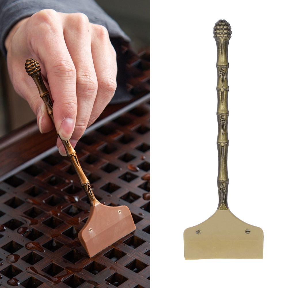 Soft Silicone Head Tea Tray Cleaning Brush Practical Tea Tray Water Scraper Tea Tray Maintenance