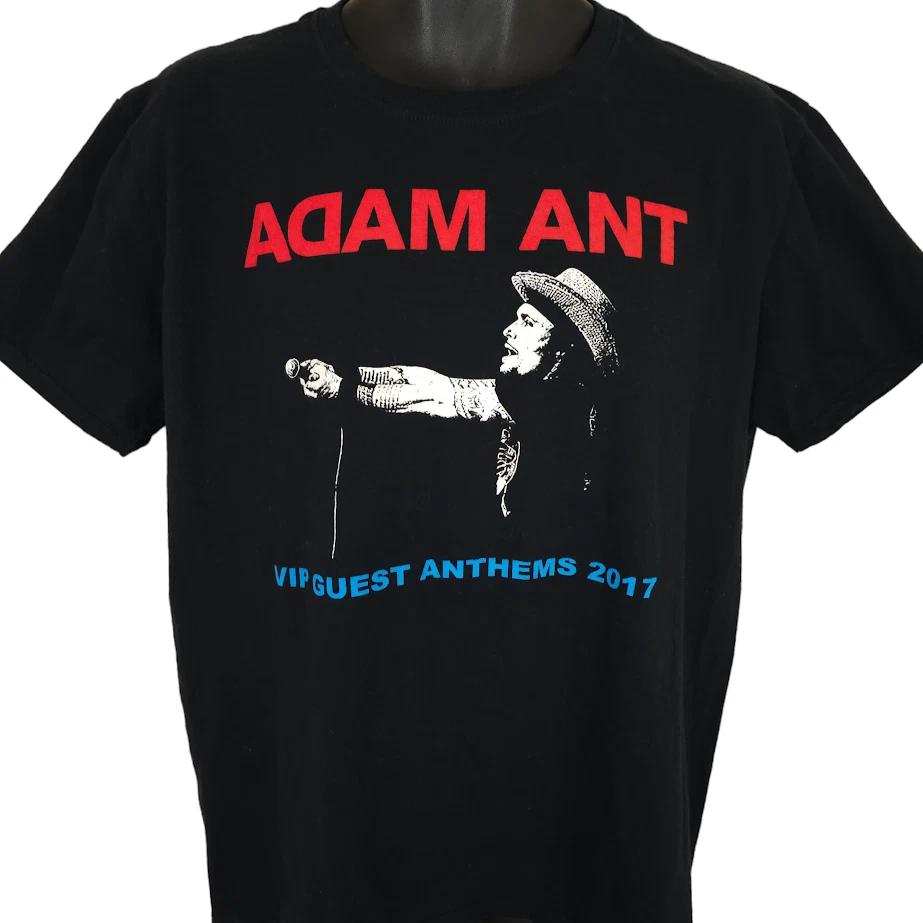 Мужская футболка Adam Ant 100% хлопок Топ Мужской Размер Большой 2017 Anthems Tour VIP Гость Эксклюзивная футболка