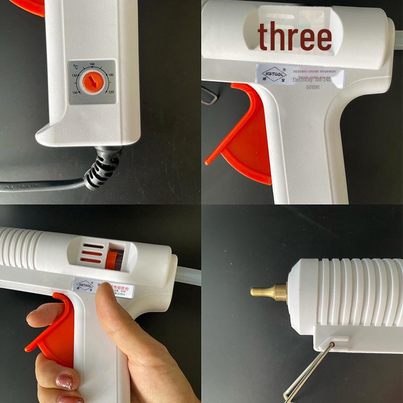 120W Industrial Thermostatic Glue Gun: Adjustable Constant Temperature with 11mm Hot Melt Glue Sticks for Home and Workshop Use