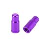 XAUTOHAUX Tire Valve Cap Valve Stem Cap Dust Valve Cap Aluminum Alloy French Type 2 Pieces Purple for Motorcycle