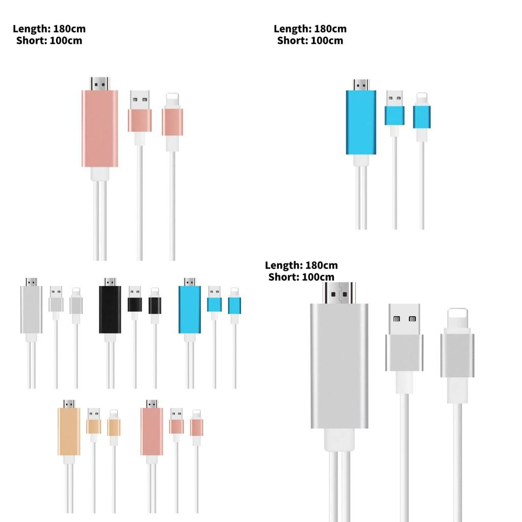 Кабель для зеркалирования экрана Apple 14 HDMI с разъемом Lightning для телефона на ТВ-дисплей