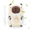 Animal Fan Handheld Electric Capybara Fan USB Charging 3-Speed Air Coolers Personal Cooling Devices Handheld Desktop Mini Fan