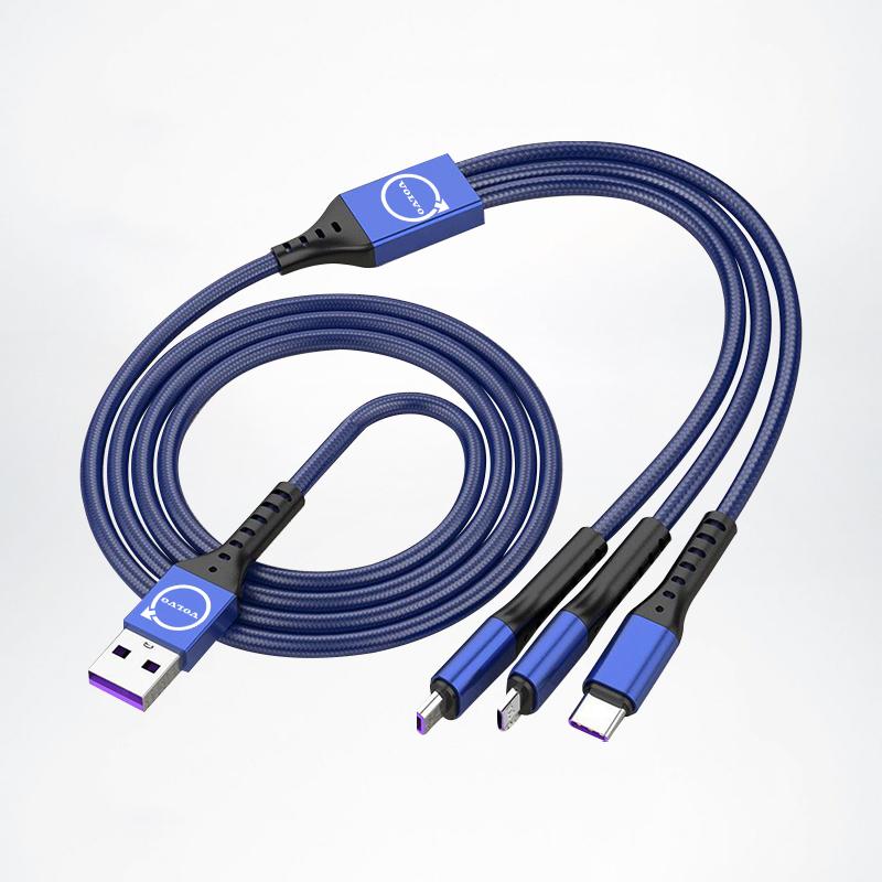3 In 1 Car Data Cable Type C USB Fast Charging Cables For Volvo XC90 V90 V60 XC60 V40 S80 S60 S90 C40 XC40 V70 XC70 C30 C70 EX90 aoz123