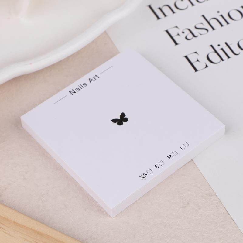 20 листов Накладные ногти на клеевой основе Нижняя карточка-бабочка Картонный реквизит для фото Ручной работы Искусственные ногти Арт-типсы Дисплей Шоу-карточка Инструменты для маникюра