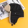 Winter Warm Earflap Chestnut Hat Black Insulated Winter Hat