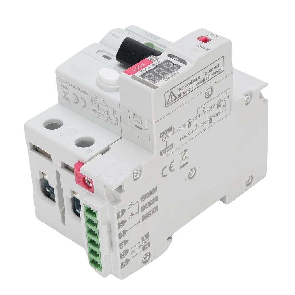 RCCB Rest Current Earth Leakage Circuit Breaker 2P RCD Type A with Digital Display Automatic Reset 40A