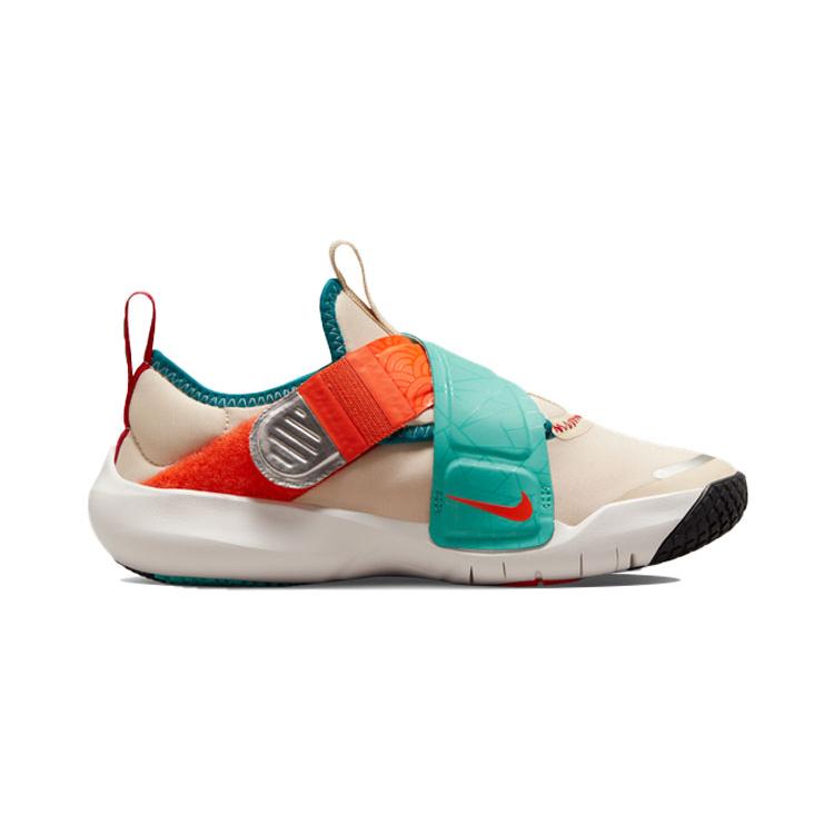 Nike Flex Advance Устойчивые к истиранию Устойчивые к истиранию Низкие детские кроссовки для бега Бежево-оранжевые DQ4500-101