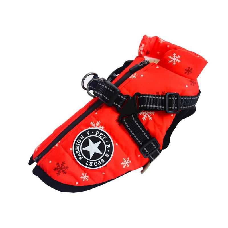 Adjustable Dog Harness Vest With Leash Attachment Small Medium Dogs Winter Fall Use