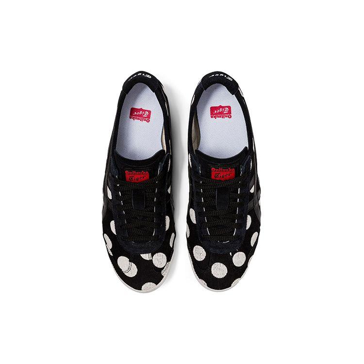 ONITSUKA TIGER Mexico 66 Удобные, амортизирующие, нескользящие, легкие низкие повседневные кроссовки унисекс, черно-белые в горошек 1183A947-001