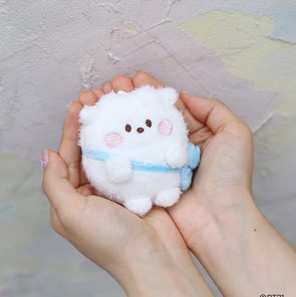 BT21 Character Minini Doll Keyring PONPON-ENJOY Plush, Authentic Official Goods, KPOP, KBeauty, Free Samples