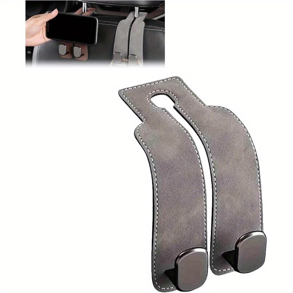 1 упаковка прочных крючков для спинки автомобильного сиденья из искусственной кожи - вращающиеся на 360° сумки для хранения подголовника и аксессуары, совместимые с большинством транспортных средств