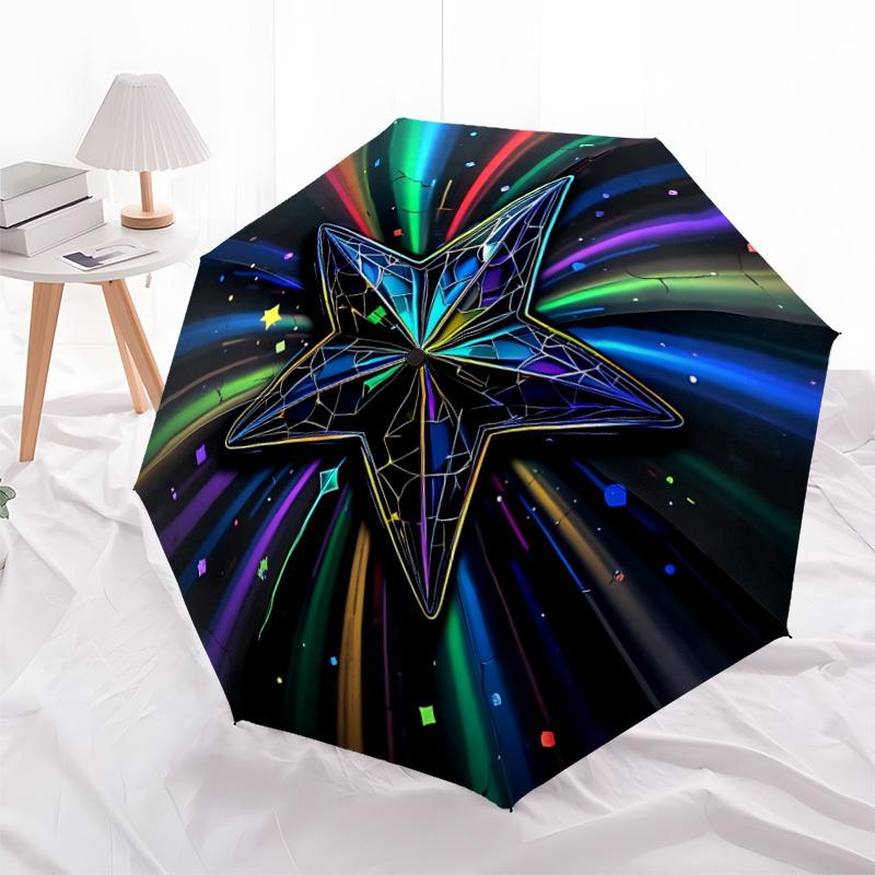 1pc Cosmic Star Automatic Umbrella - Automatic Opening And Closing, Sturdy Iron Frame, Formal Occasions yy251018111