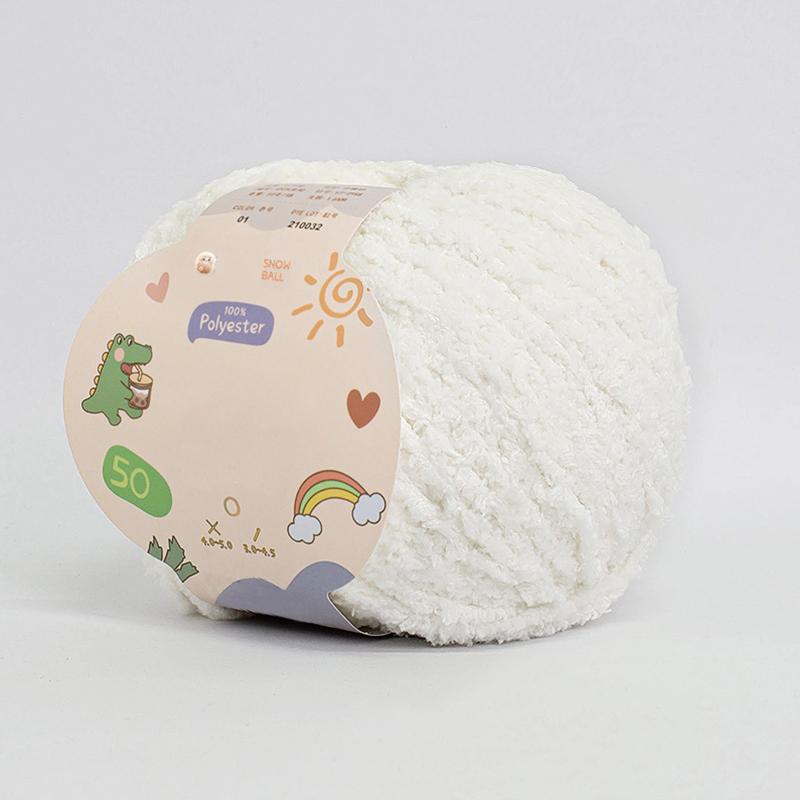 Soft Chenille Yarn Baby Knitting Wool Yarn Plush Thick Velvet Yarn for Hand Knitting Crochet DIY Sweater Scarf Hat Doll