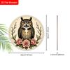 4 Different Styles of Wooden Sign with Owls Pattern, Unique Decorative Plaques for Front Door, Wall Hanging Decor, Ideal Gift for Friend & Family