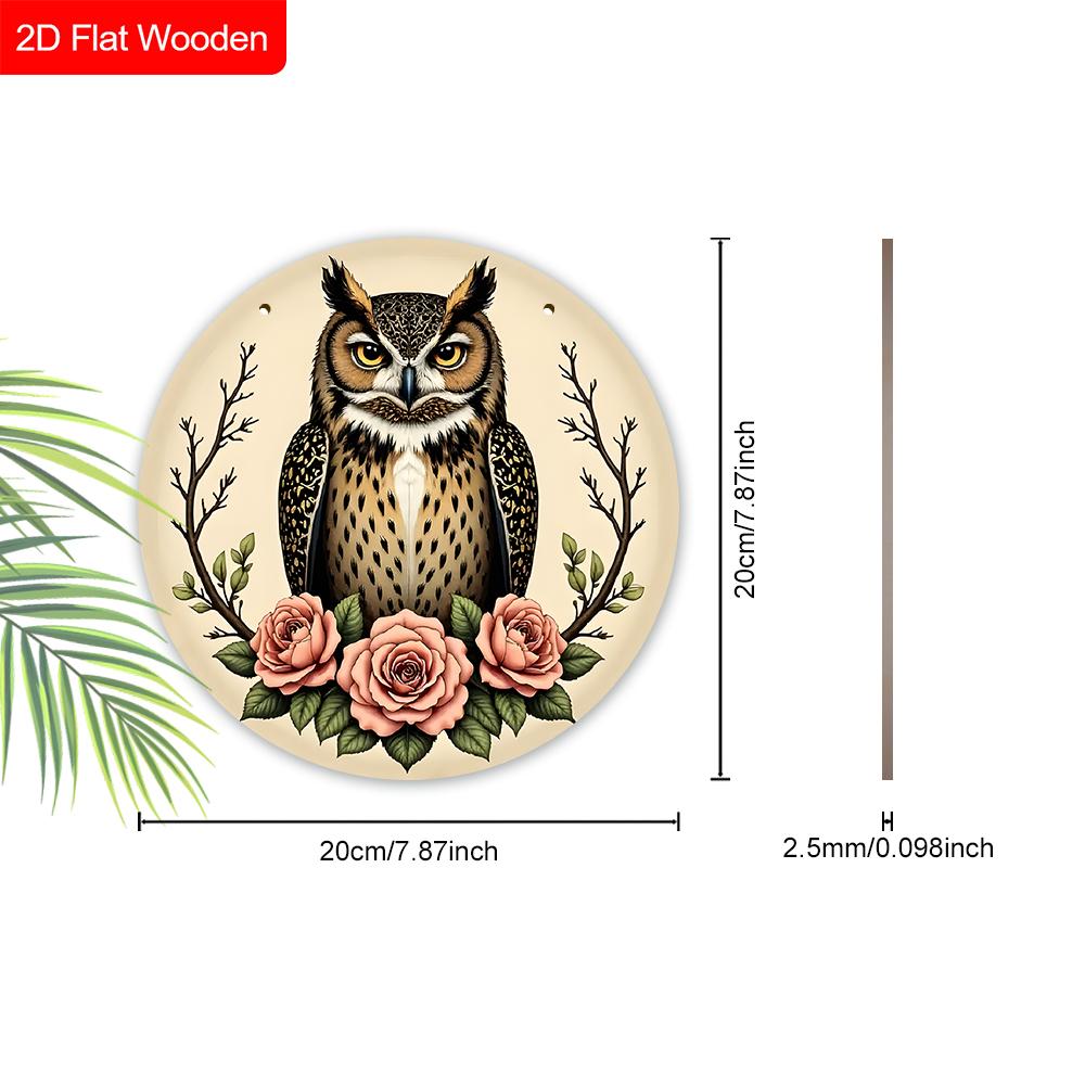 4 Different Styles of Wooden Sign with Owls Pattern, Unique Decorative Plaques for Front Door, Wall Hanging Decor, Ideal Gift for Friend & Family