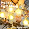 LED Egg Flower Bell Orchid Fairy Light Battery Powered Decorative String Light Suitable for Weddings, Christmas, and Romantic Home Decoration