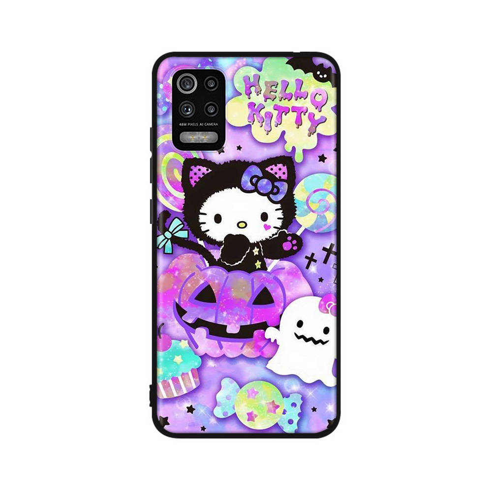 KT68 Прекрасный чехол Hello Kitty для Samsung A04 A14 A23 A34 A54 M23 M33 M52 M53 Realme 10 9 C30S C35 C55 VIVO Y02S Y21 Y33S Y51 X80 Pro Прозрачный чехол