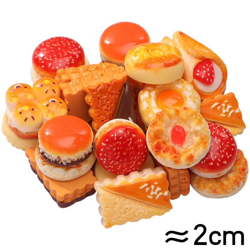 3D Hot Pot Egg Tart Bread & Cookie Resin Toy Playset