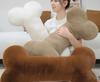 [dokidoki] Bone-Shaped Plush Cushion, Body Pillow, Sleeping Pillow, Large, Fluffy, Manga Meat and Bone Design, Beige, 67cm