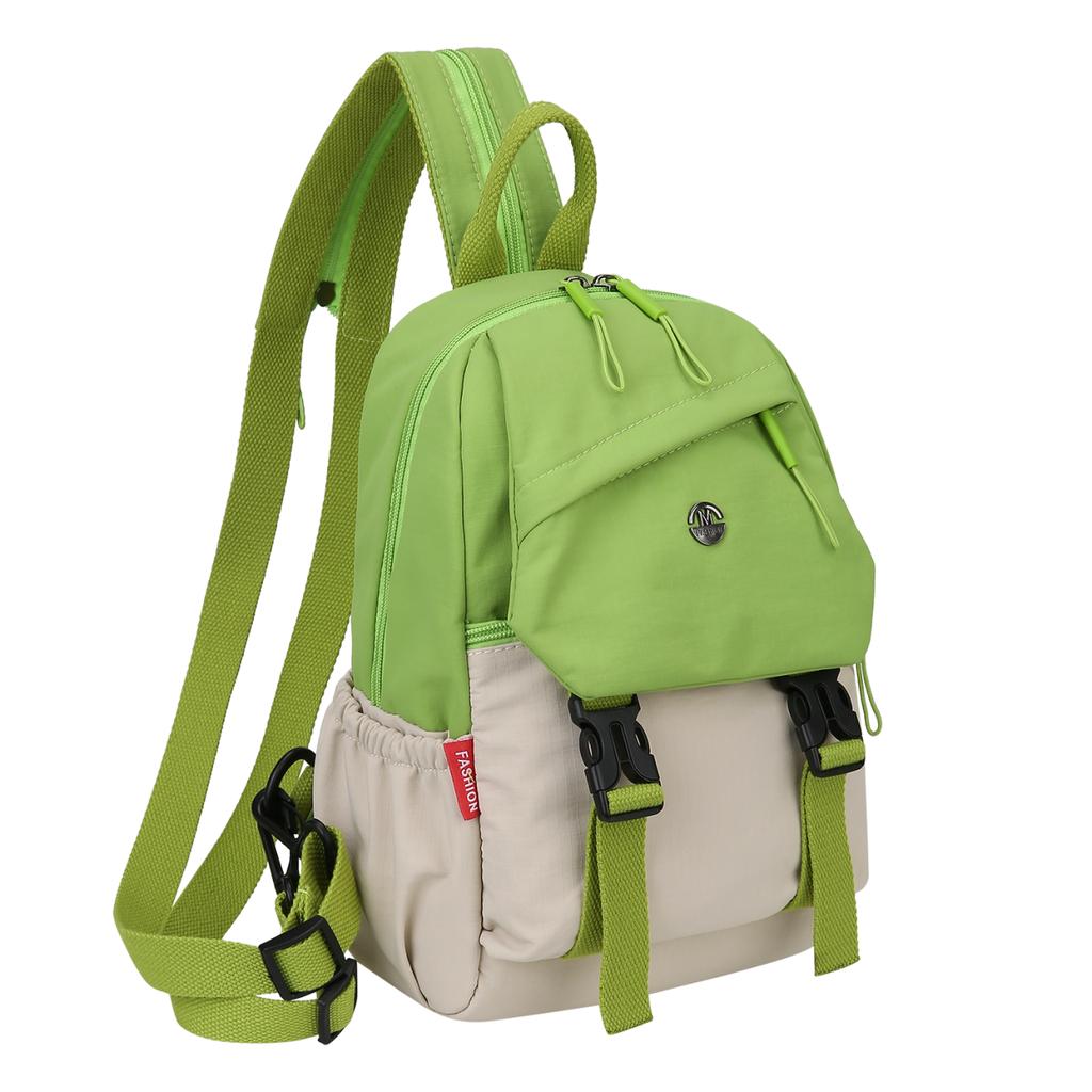 Women's Multifunctional Shoulder Chest Bag, Convertible Small Backpack & Crossbody Fanny Pack, Lightweight Nylon Purse