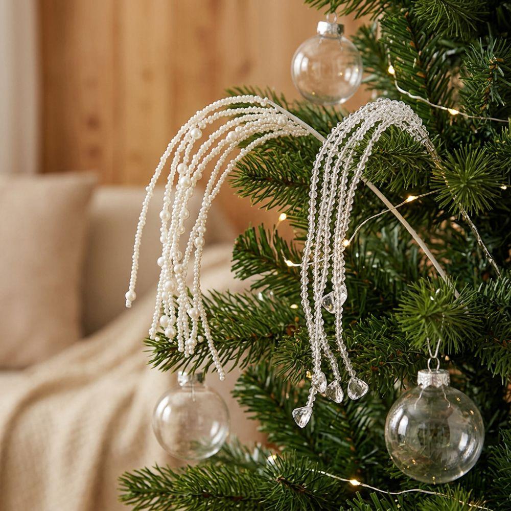 Multi-Beaded Christmas Crystal Spray Pick Artificial Christmas Spray Holiday Wedding Decor