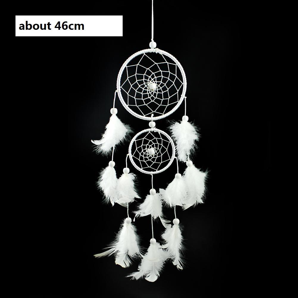 Ловец снов из серебряных бусин ручной работы, подвеска в виде перьев в индийском стиле, ловец снов, креативное подвесное украшение для автомобиля