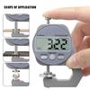 Цифровой толщиномер Измерительные инструменты Электронный толщиномер Измерение толщины Бумаги Ткани Тонкого металла Микрометр 10 мм