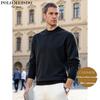 POLOMEISDO 100% Pure Cashmere Round Neck Pullover Sweater for Men