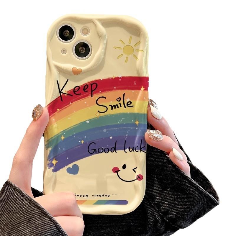 Fresh Strawberry Suitable for Apple 15promax Mobile Phone Case 16 New Women's IPhone14pro 13 Cream Pattern 11