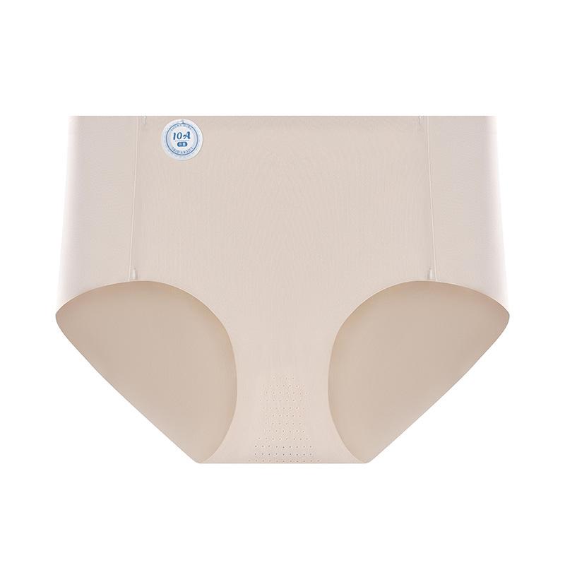 Women's Summer 10A Antibacterial Ice Silk Traceless Breathable Mid Waist Underwear