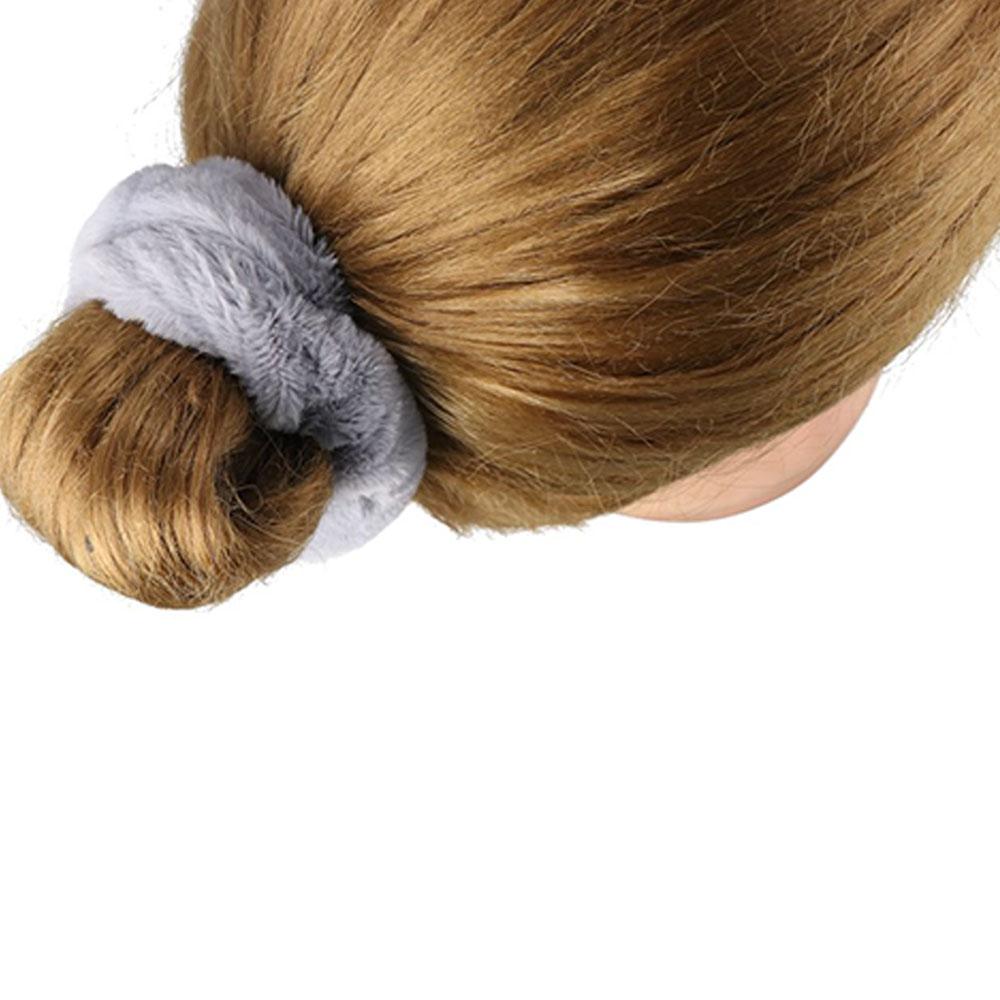 Headwear Hair Ring Faux Rabbit Fur Hair Tie Rubber Band Ponytail Holder Plush Scrunchie Hair Rope
