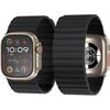 30-миллиметровый сверхширокий магнитный кожаный ремешок, совместимый с Apple Watch 42 мм 44 мм 45 мм 49 мм, сменный кожаный ремешок-звено для IWatch