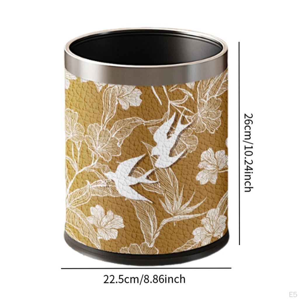 Открытый верх из искусственной кожи мусорный бак для кухни и гостиной