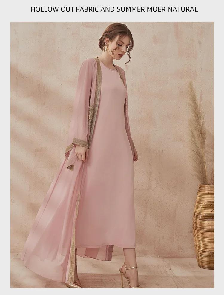 Новое женское мусульманское платье 2023 года: Арабский модный костюм в стиле Дубая