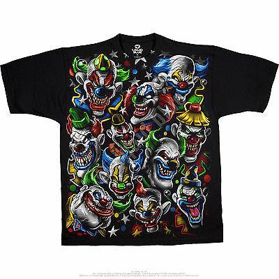 STREET LIFE COLORED CLOWN URBAN PUNK GOTH ROCK TATTOO DARK FANTASY T TEE SHIRT Unisex T-Shirt