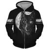 Wolf 3d Printed Hoodie Men/women Harajuku Fashion Jacket with Zipper