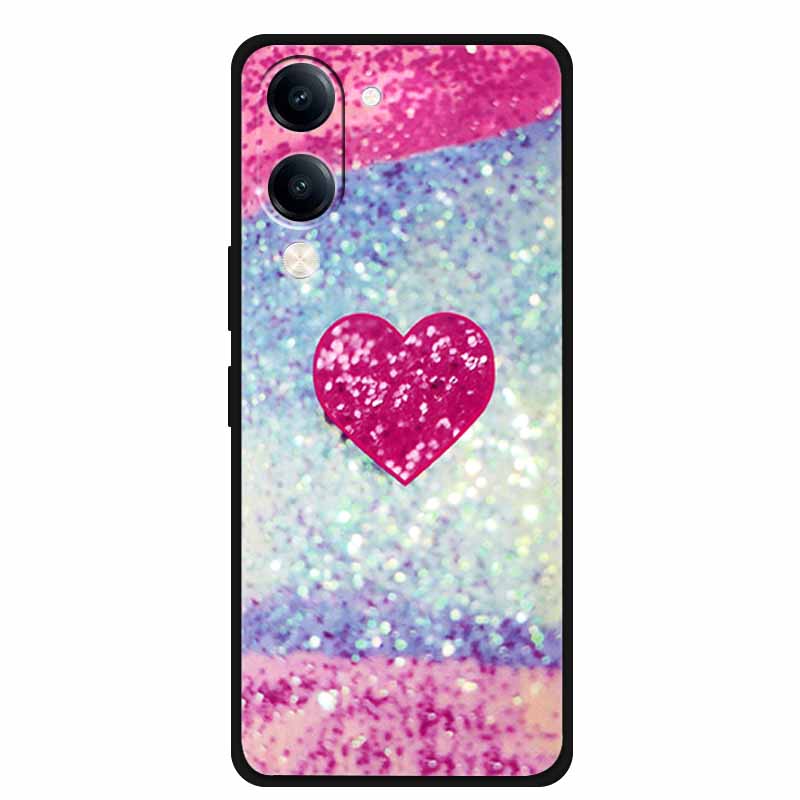 Чехол для Vivo iQOO Z10 Lite Силиконовый Черный ТПУ Funda Задняя крышка для iQOO Z10 Lite 5G I2409 Мягкий чехол Животное Coque IQOOZ10 Lite