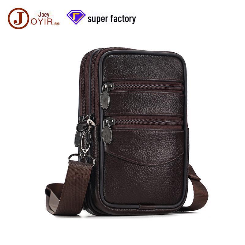 Мужская сумка-мессенджер и поясная сумка из натуральной кожи - многофункциональный кошелек из коровьей кожи для спорта и бизнеса на открытом воздухе